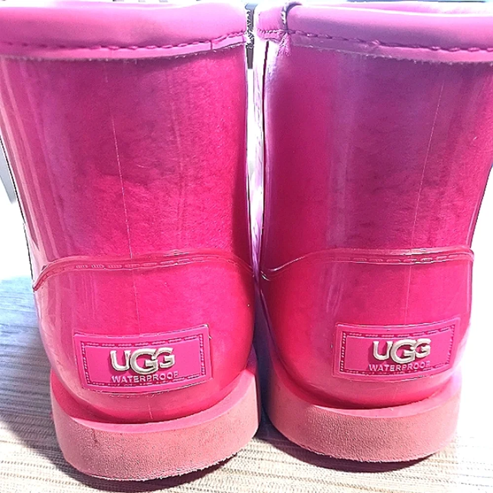 UGG Classic Clear Vinyl Mini Kids Youth Ankle Booties